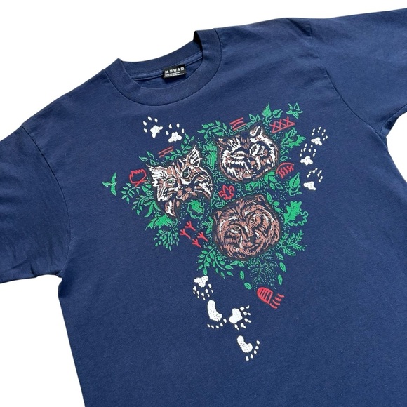 Vintage Boy Scouts of America Bear Wolf Bobcat Single Stitch Graphic Tee, size M - Picture 2 of 9